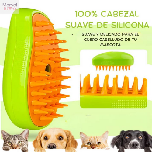 Cepillo de Vapor 3 en 1 Para Mascotas