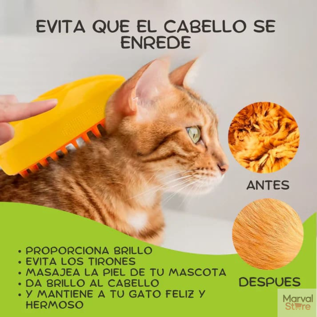 Cepillo de Vapor 3 en 1 Para Mascotas
